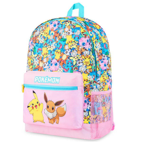 Pokemon Pikachu and Characters 5 piece Lunch Bag Set — Vanilla