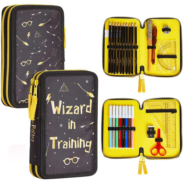 Harry Potter Pencil Case School Supplies Set ~ Deluxe Harry Potter Pencil  Holder Box with Hogwarts Pen and Magic Activity Kit | Office Supplies 