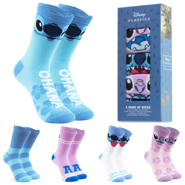 Disney Invisible Socks, Trainer Socks, 5 x No Show Socks, Stitch Disney  Gifts