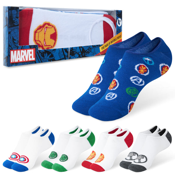 Buy Black Marvel Avengers 5 Pack Cotton Rich Socks from Next Canada