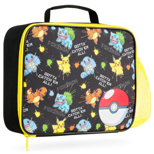 Pokemon Lunchbox Pikachu Insulated Lunch Box Bag Squirtle Charmander  Bulbasaur