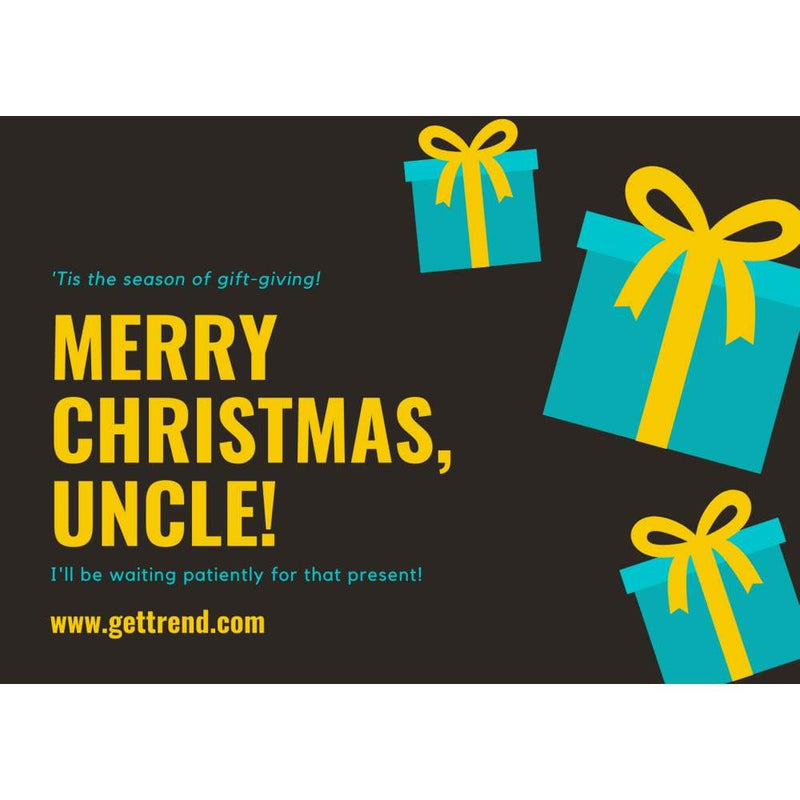 Gift Card - Merry Christmas Uncle - get Trend - Gift Card ...