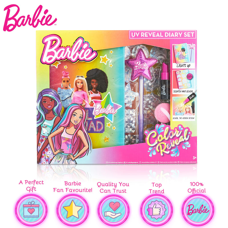 Barbie Notebook and Pen Set, Stationery Set with Diary for Girls, Invi