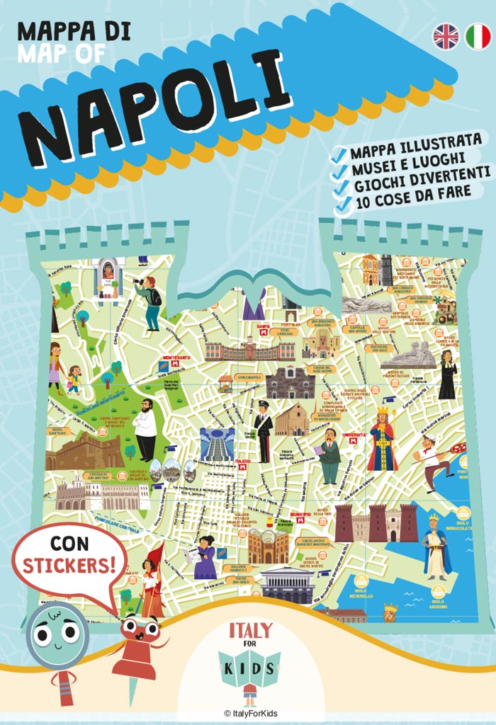 Mappa Di Napoli Illustrata Italy For Kids