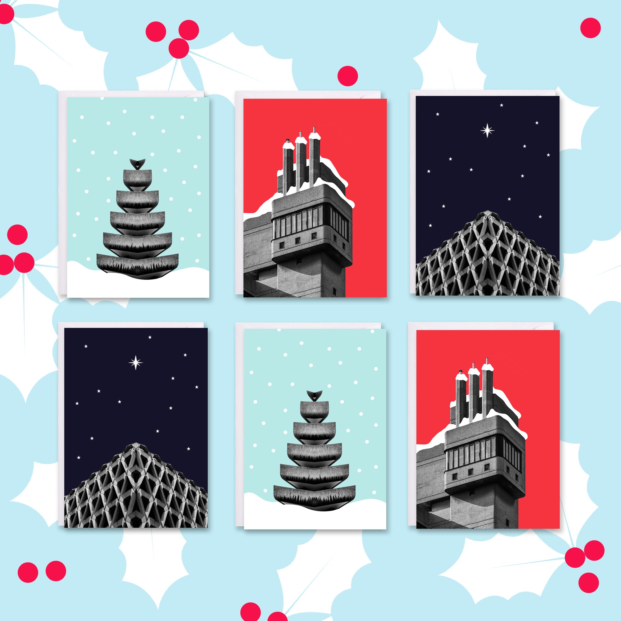 Brutalist Christmas Cards