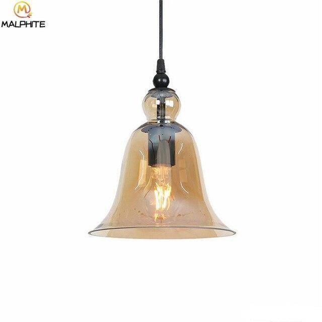 narini colored glass bell pendant lamp