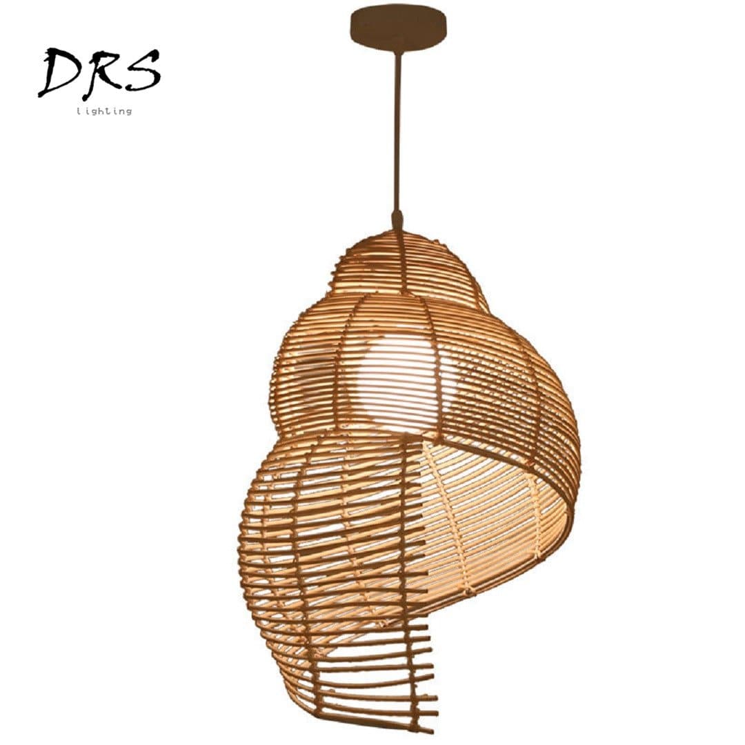 Suspension Spirale En Bois Asian Luminaires Sur Lumeers Com