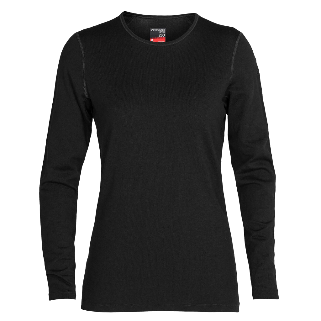 Icebreaker MERINO 260 ZONE CREWE UNDERSHIRT JET HEATHER/BLACK