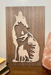 Wolf wood sign home decor, wolf wooden sign, wildlife wood sign cabin