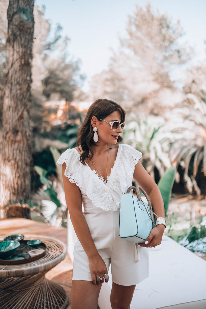 Elena Sandor carrying Isla Fontaine Tote bag