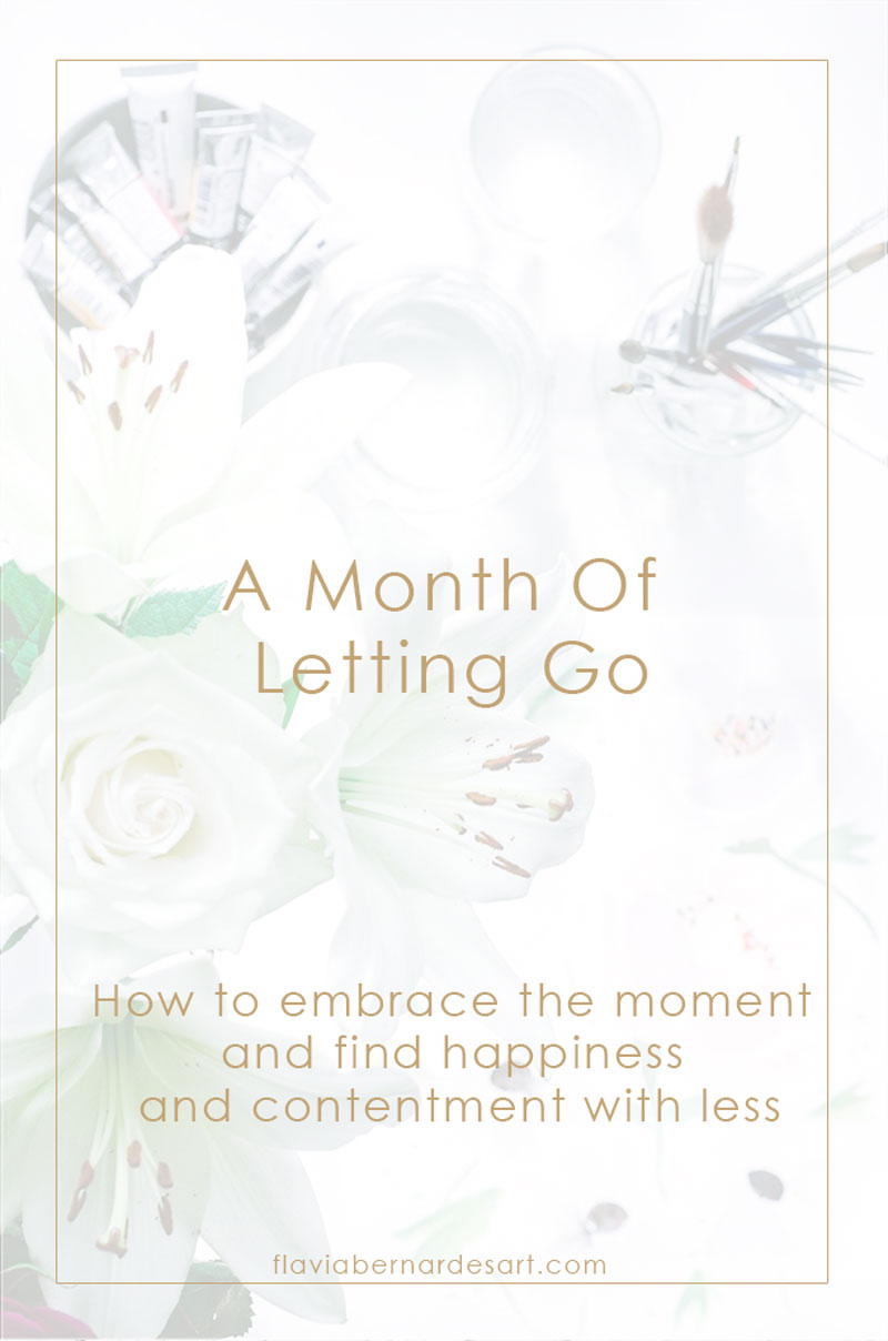 Minimalism Letting go no spending challenge Flavia Bernardes Art