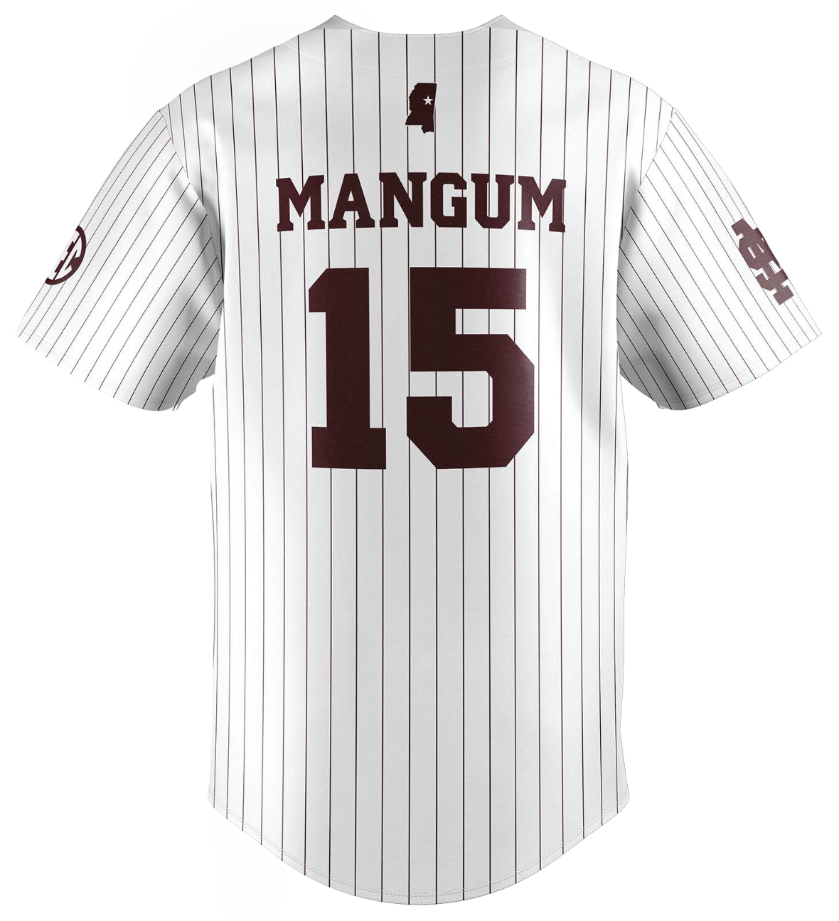 mississippi state baseball jersey pinstripe