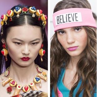 Sporty headbands/rhinestone and cupcake-embellished headband/hair accessories