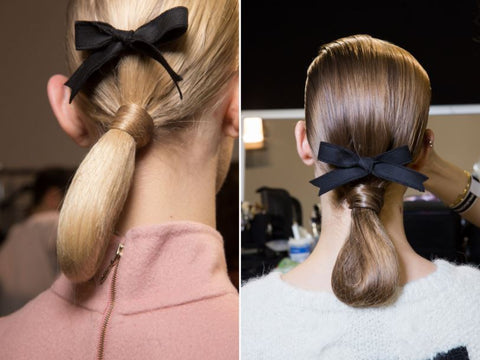 Paris fashion week hair bow ties