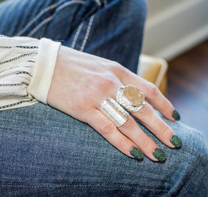 Hammered Statement Rings