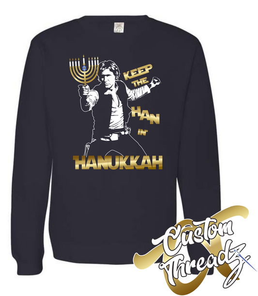 Han in Hanukkah Crewneck Sweatshirt