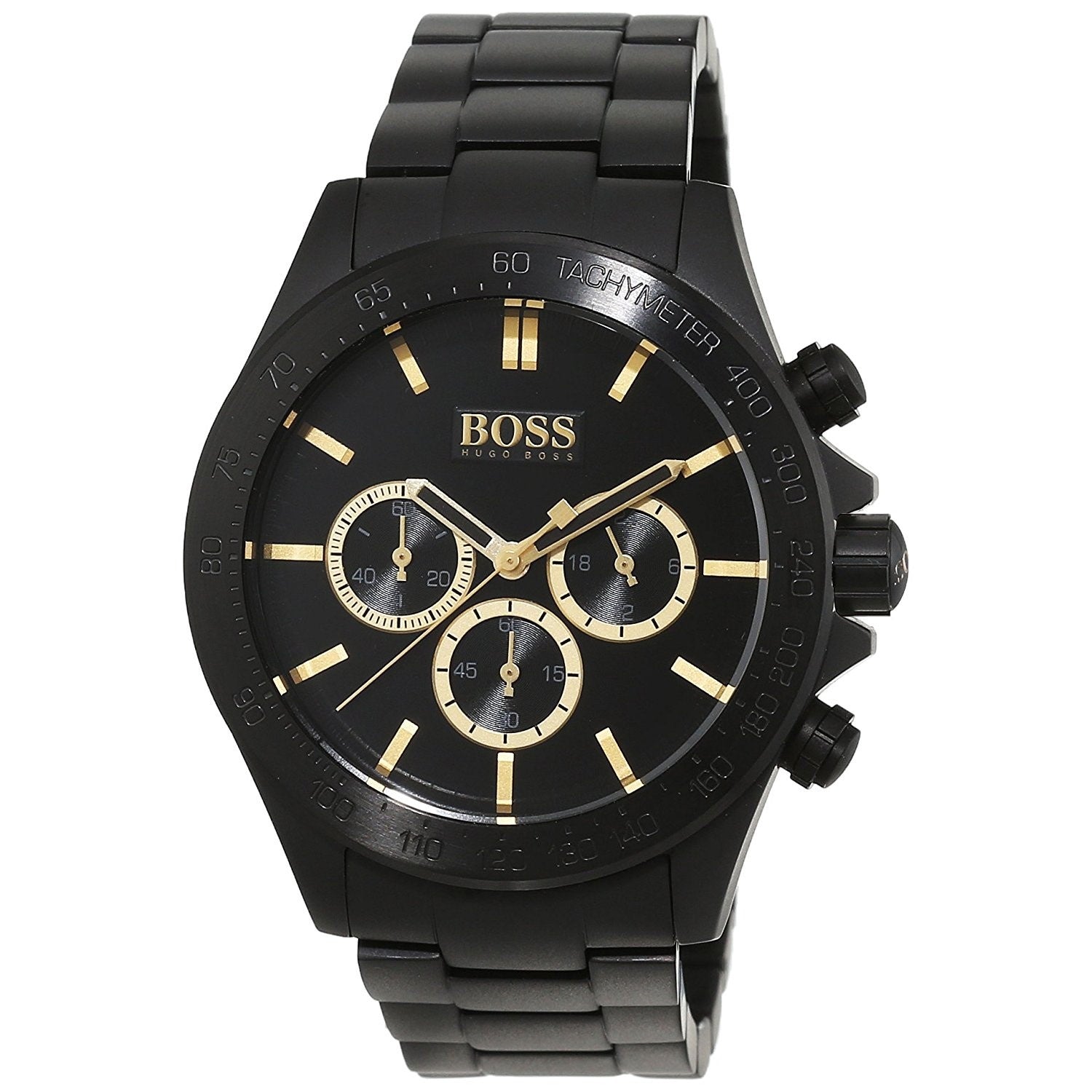 Hugo Boss 1513278 Ikon 46MM Men's Chronograph Black Stainless Steel Watch |  eBay