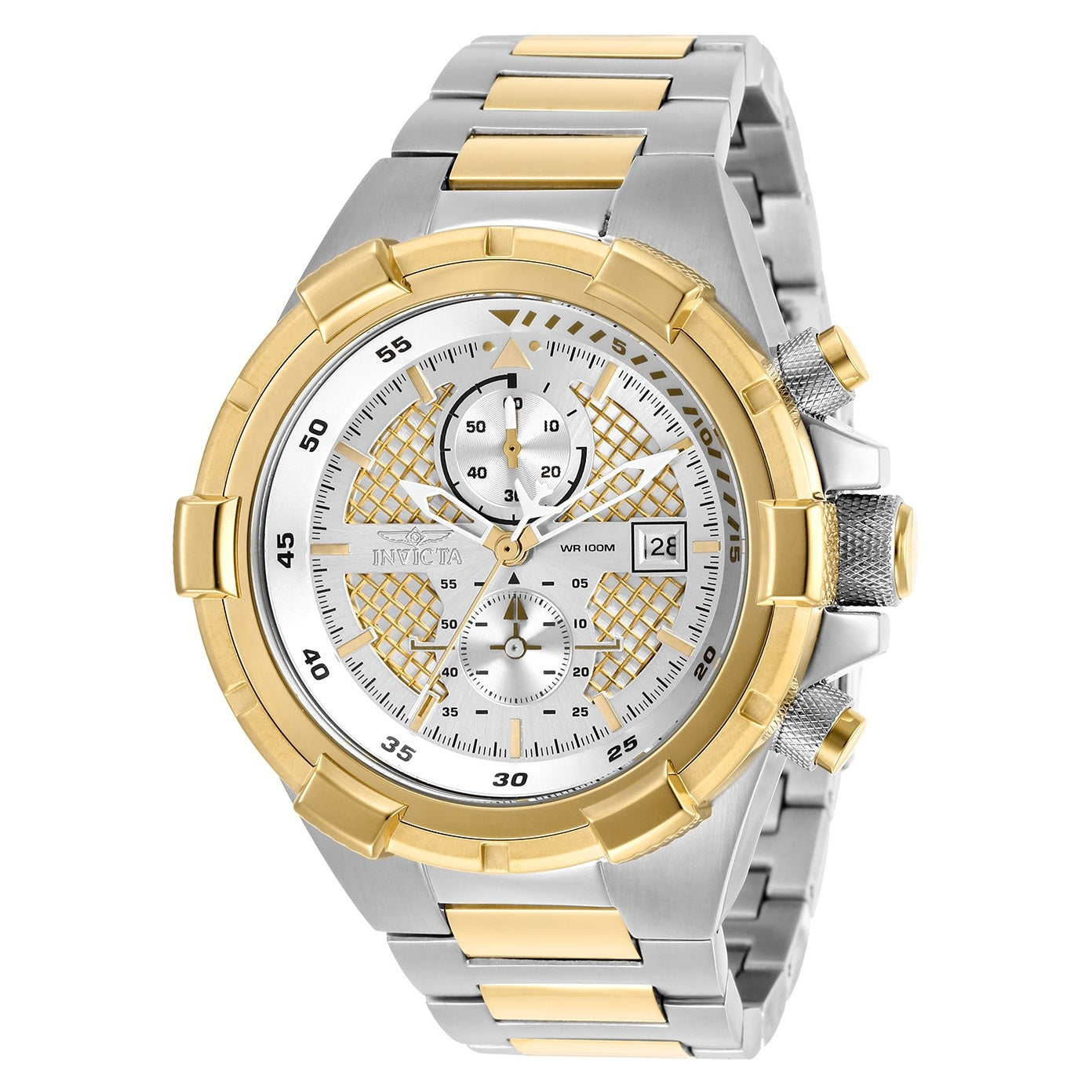 Invicta 28120 Aviator 50.5MM Men's Gold-Tone Stainless Steel Watch ...