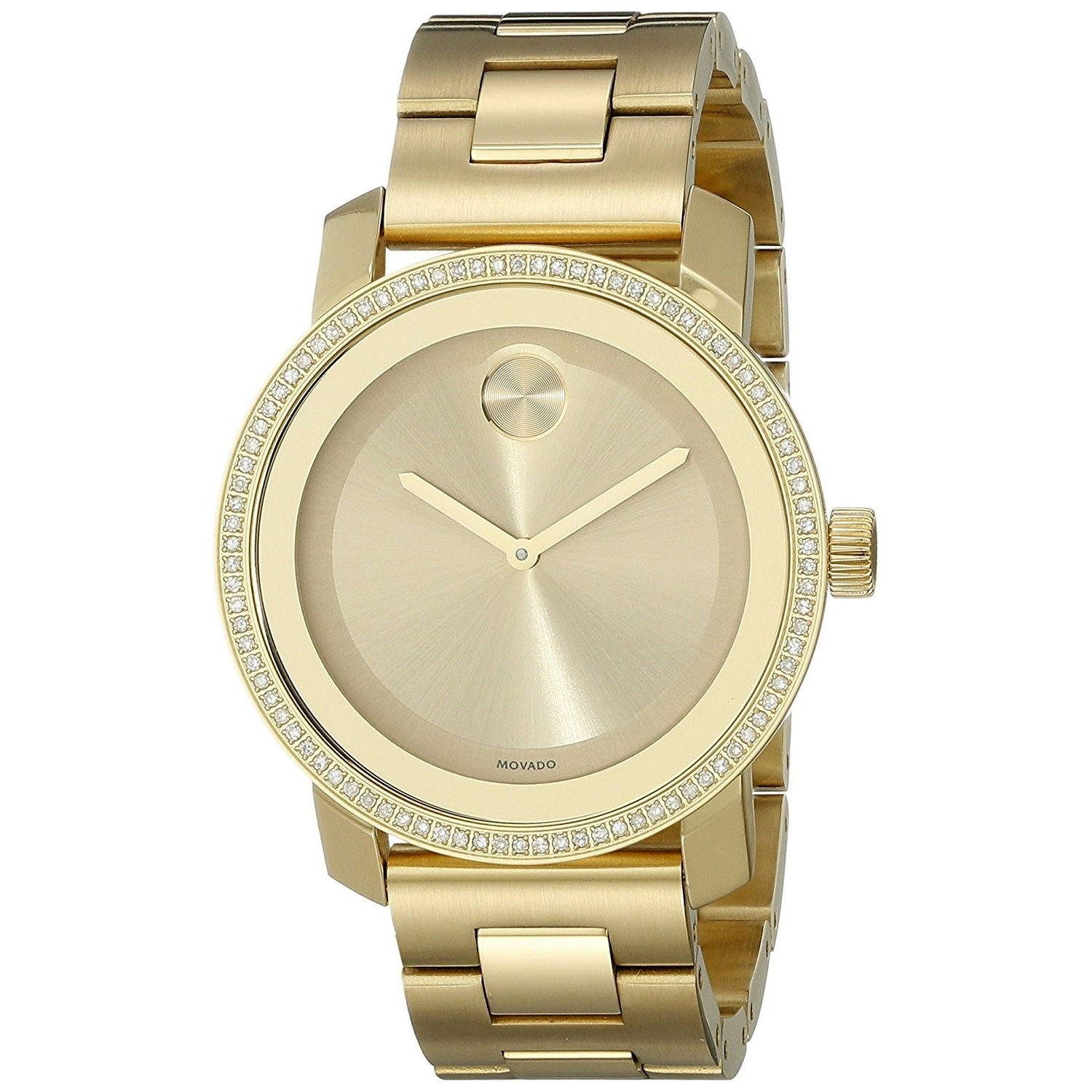 Movado Women's 3600150 'Bold' Diamond Gold-Tone Stainless Steel Watch ...