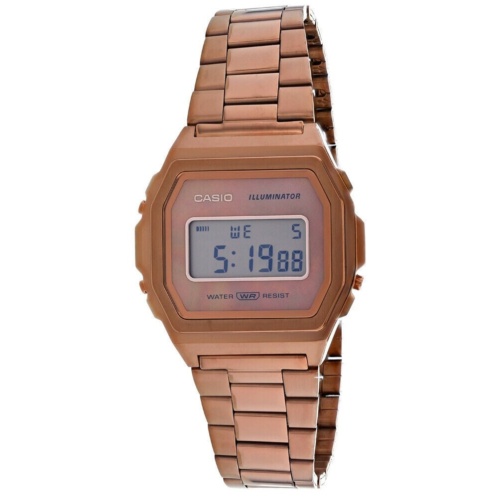 Casio A1000RG-5VT Vintage 36MM Men's Rose Gold-Tone Stainless Steel ...