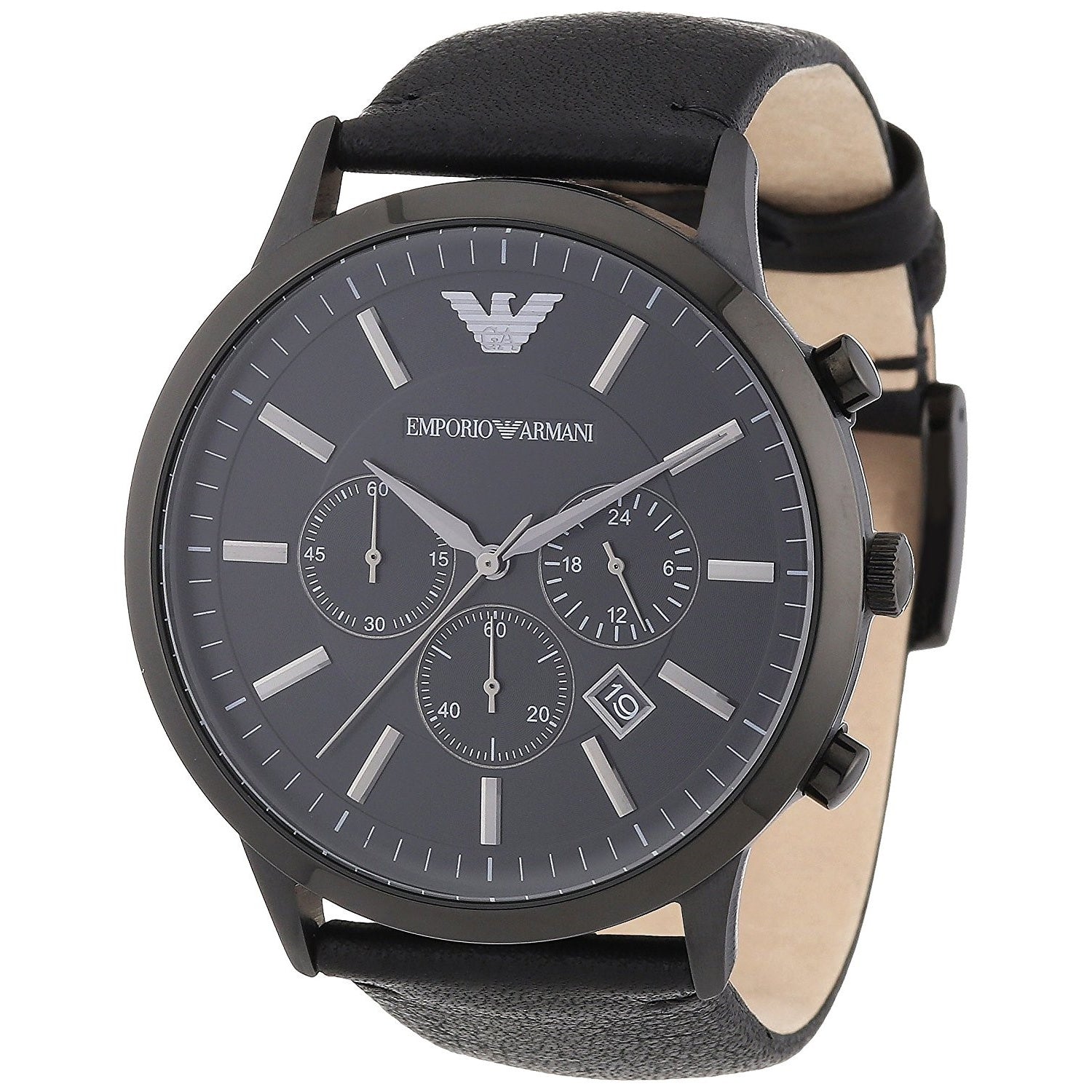 Emporio Armani Men's AR2461 Black Leather Watch | eBay