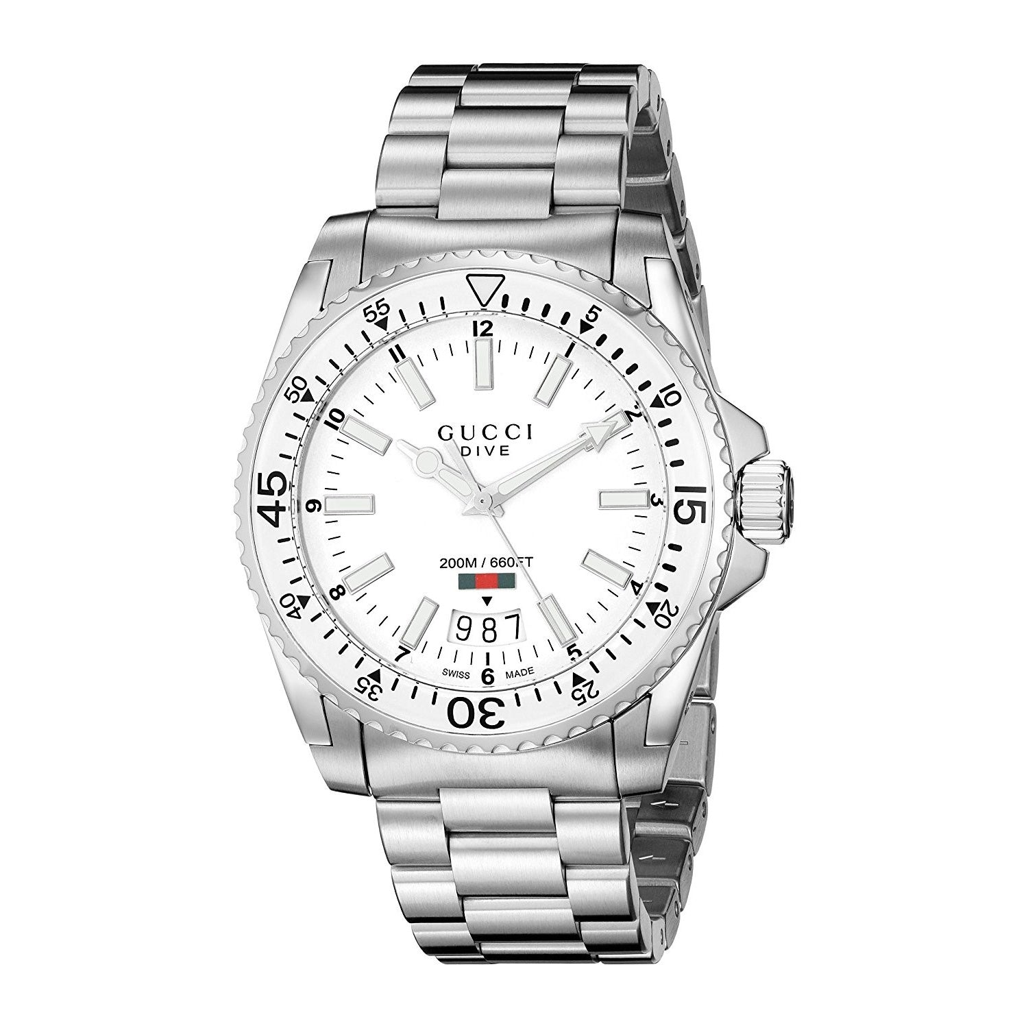 Gucci YA136302 Dive 40MM Men's Stainless Steel Watch | eBay