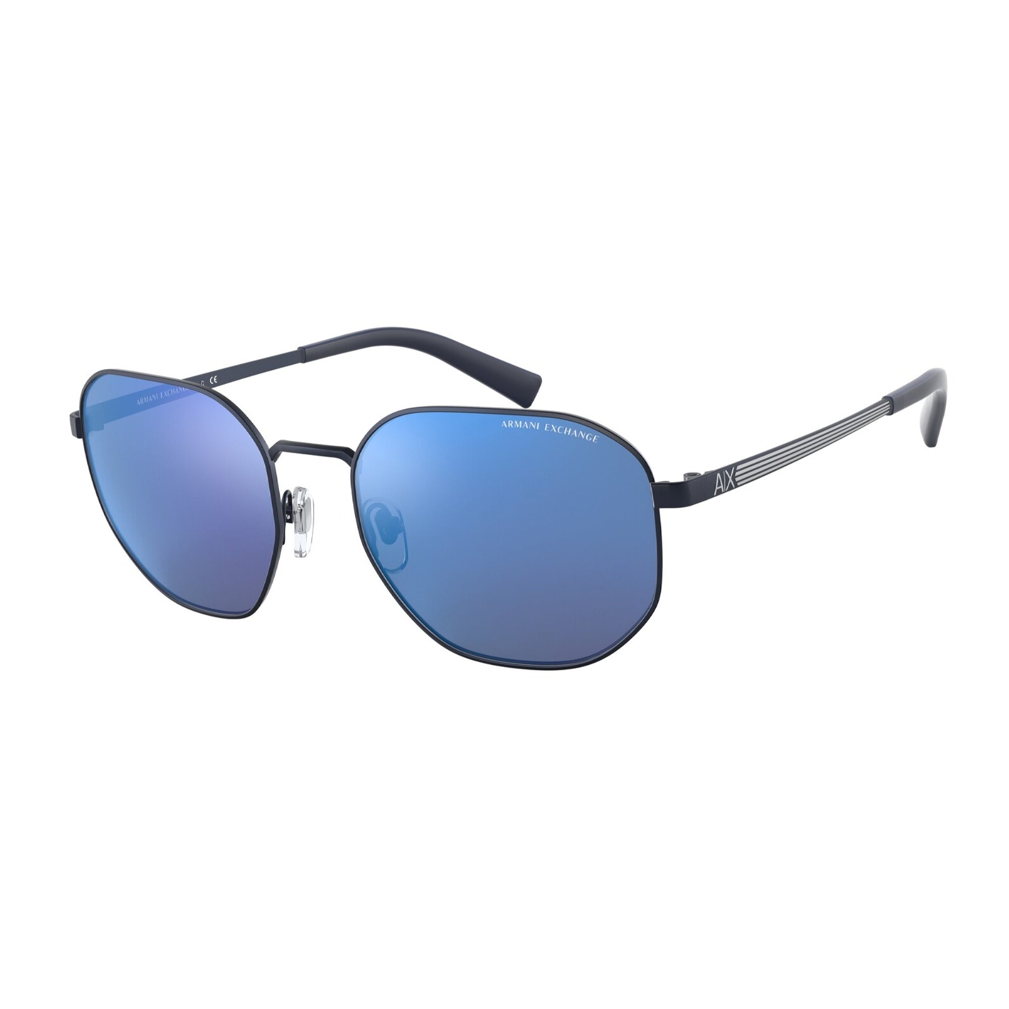 Armani Exchange Men's Sunglasses Blue Mirror Blue Metal Metal 0AX2036S -  Bezali