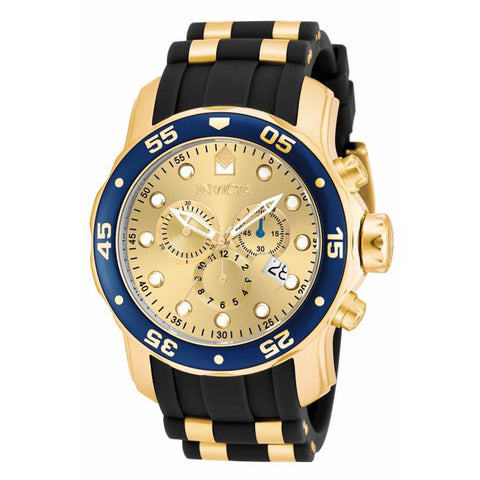 Invicta Men's 17881 Pro Diver Scuba Black and Gold-Tone Polyurethane Watch