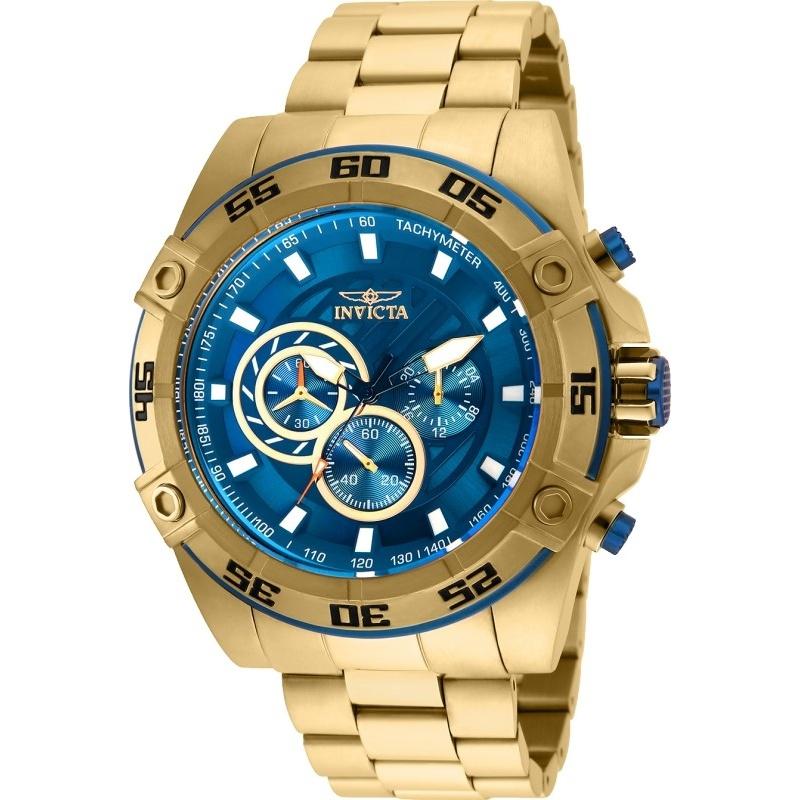 Invicta Men s 25539 Speedway Gold Tone and Silver Stainless Steel