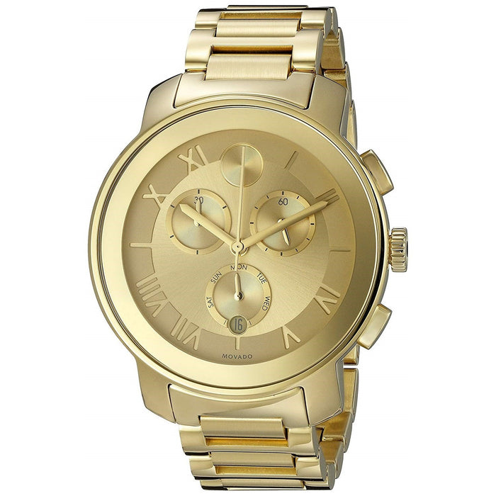 Movado Women's 3600209 Bold Chronograph Gold-Tone Stainless Steel Watc ...