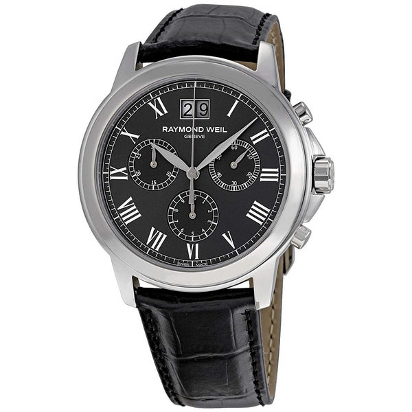 Raymond Weil Men's 4476-STC-00600 Tradition Chronograph Black Leather ...