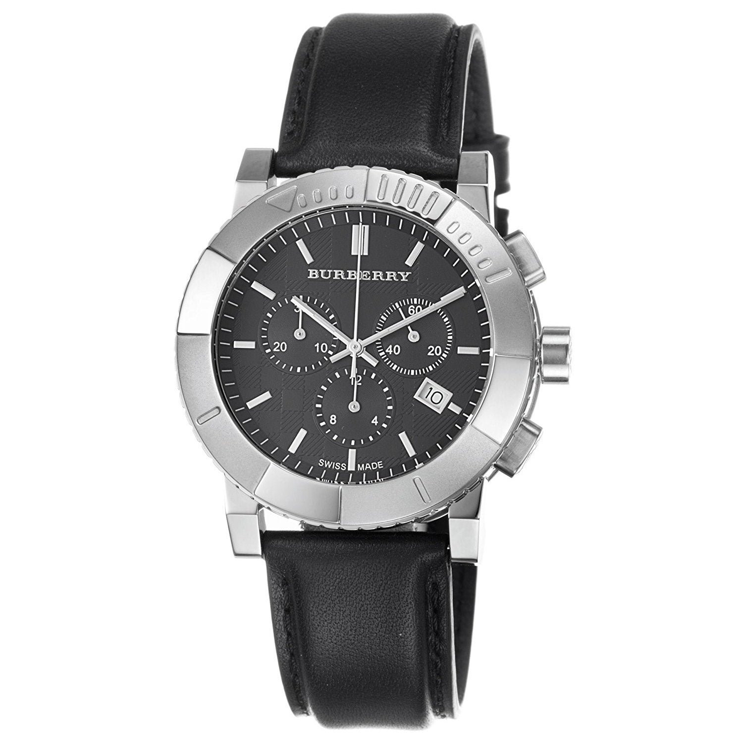 Burberry Men's BU2306 Trench Chronograph Black Leather Watch - Bezali