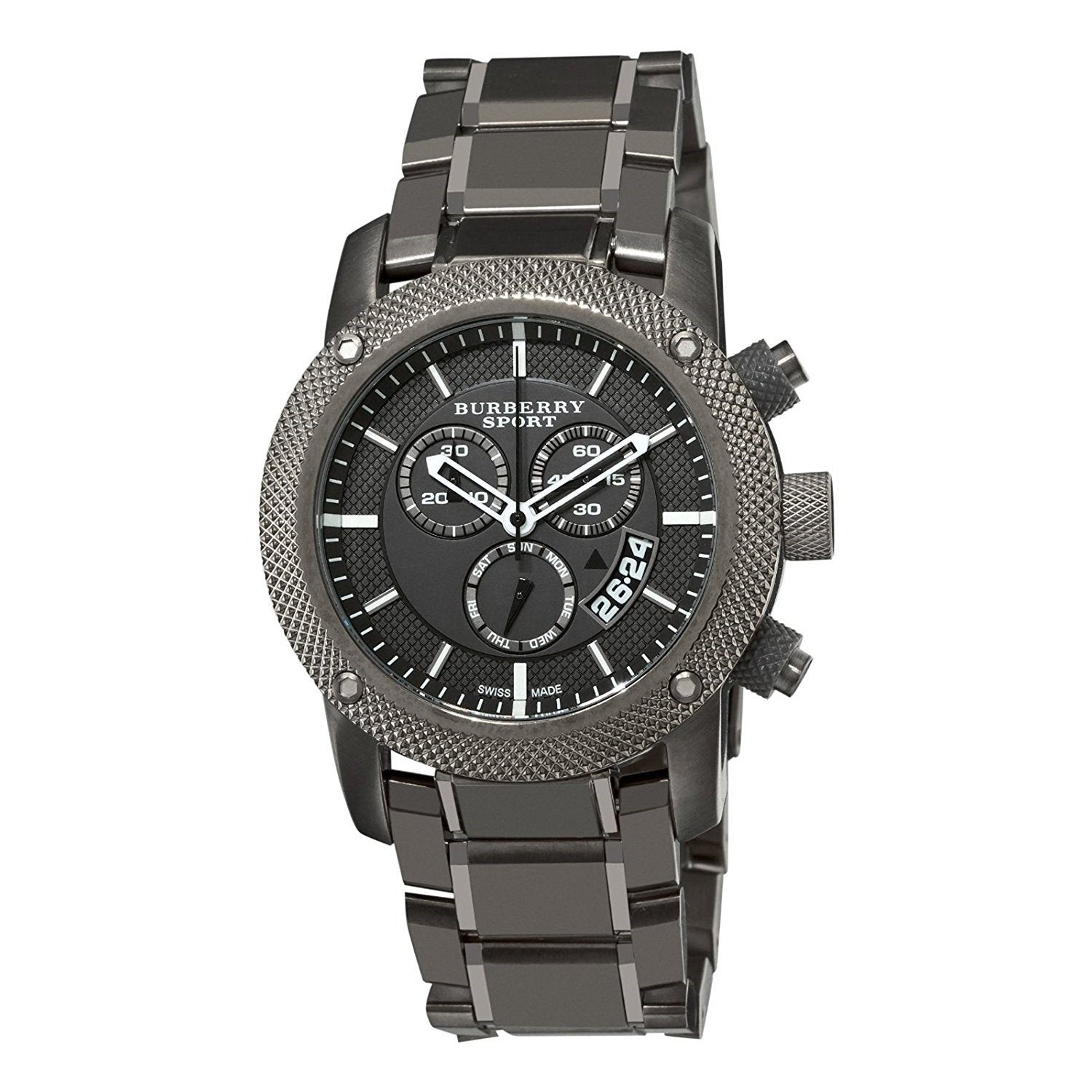 Burberry Men's BU7716 Sport Chronograph Black Stainless Steel Watch - Bezali