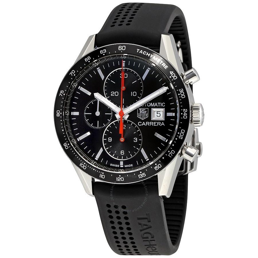 Tag Heuer Men's  Carrera Chronograph Automatic Black Rub -  Bezali