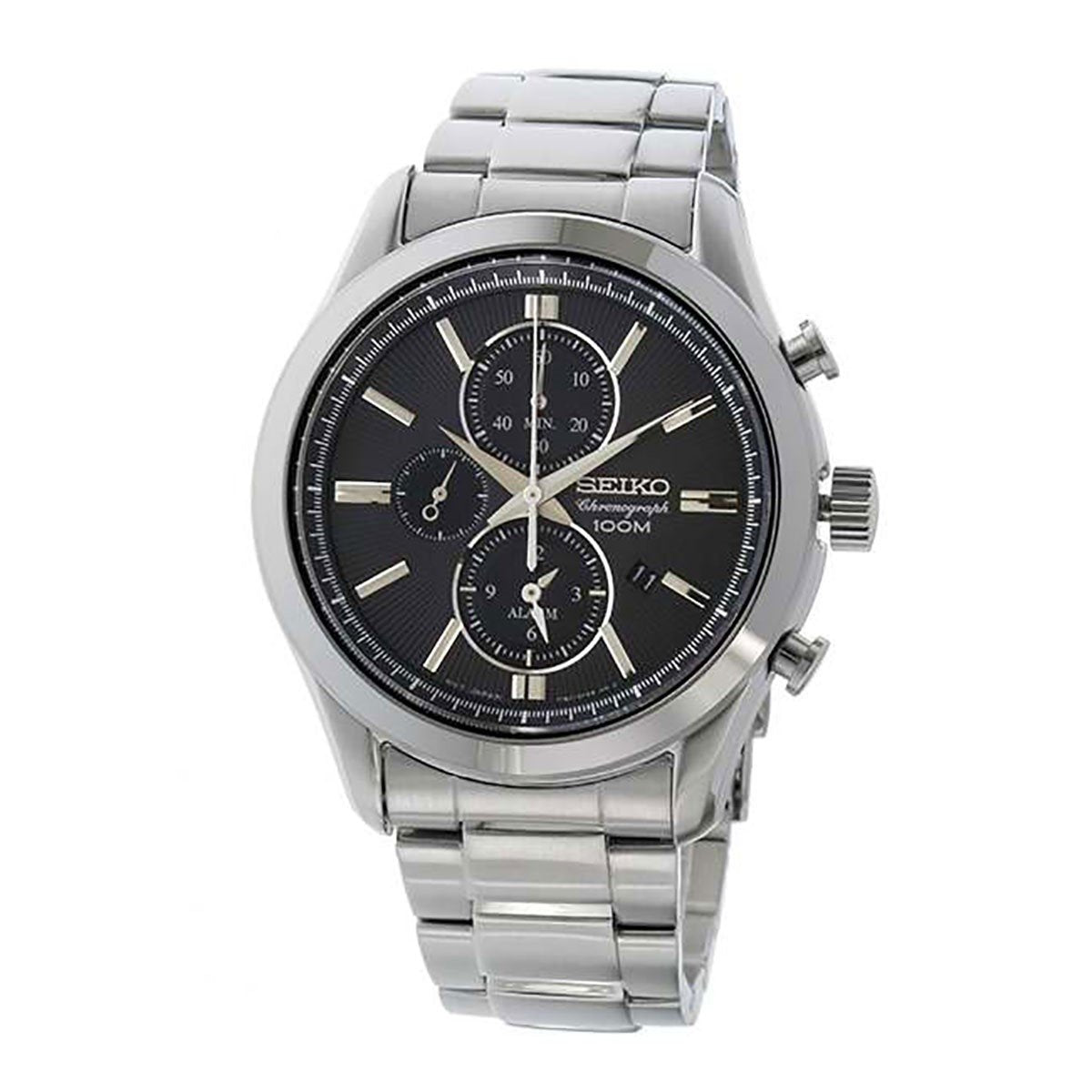 Seiko Men's SNAF67 Couturier Chronograph Stainless Steel Watch - Bezali