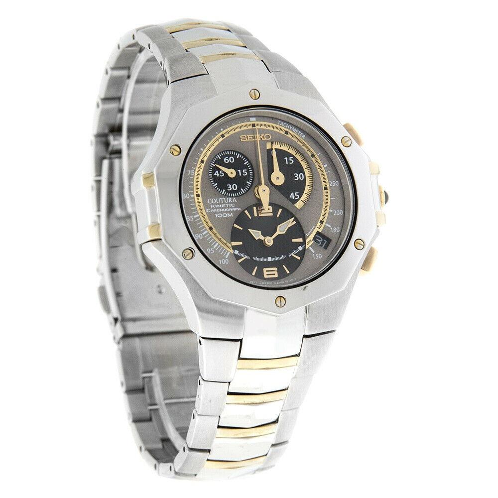 Seiko Men's SNL036 Coutura Chronograph Two-Tone Stainless Steel Watch -  Bezali