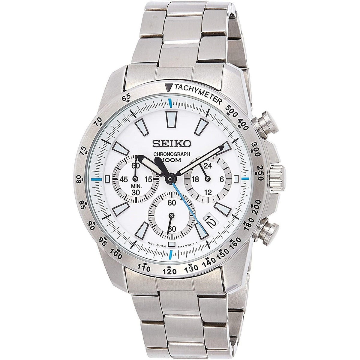 Seiko Men's SSB025 Chronograph Chronograph Stainless Steel Watch - Bezali