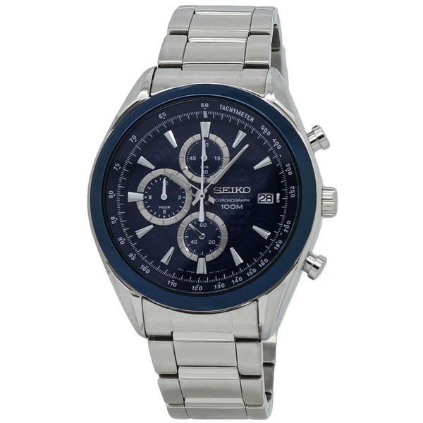 Seiko Men's SSB177 Classic Chronograph Stainless Steel Watch - Bezali