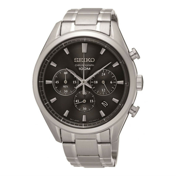 Seiko Men's SSB225 Chronograph Chronograph Stainless Steel Watch - Bezali