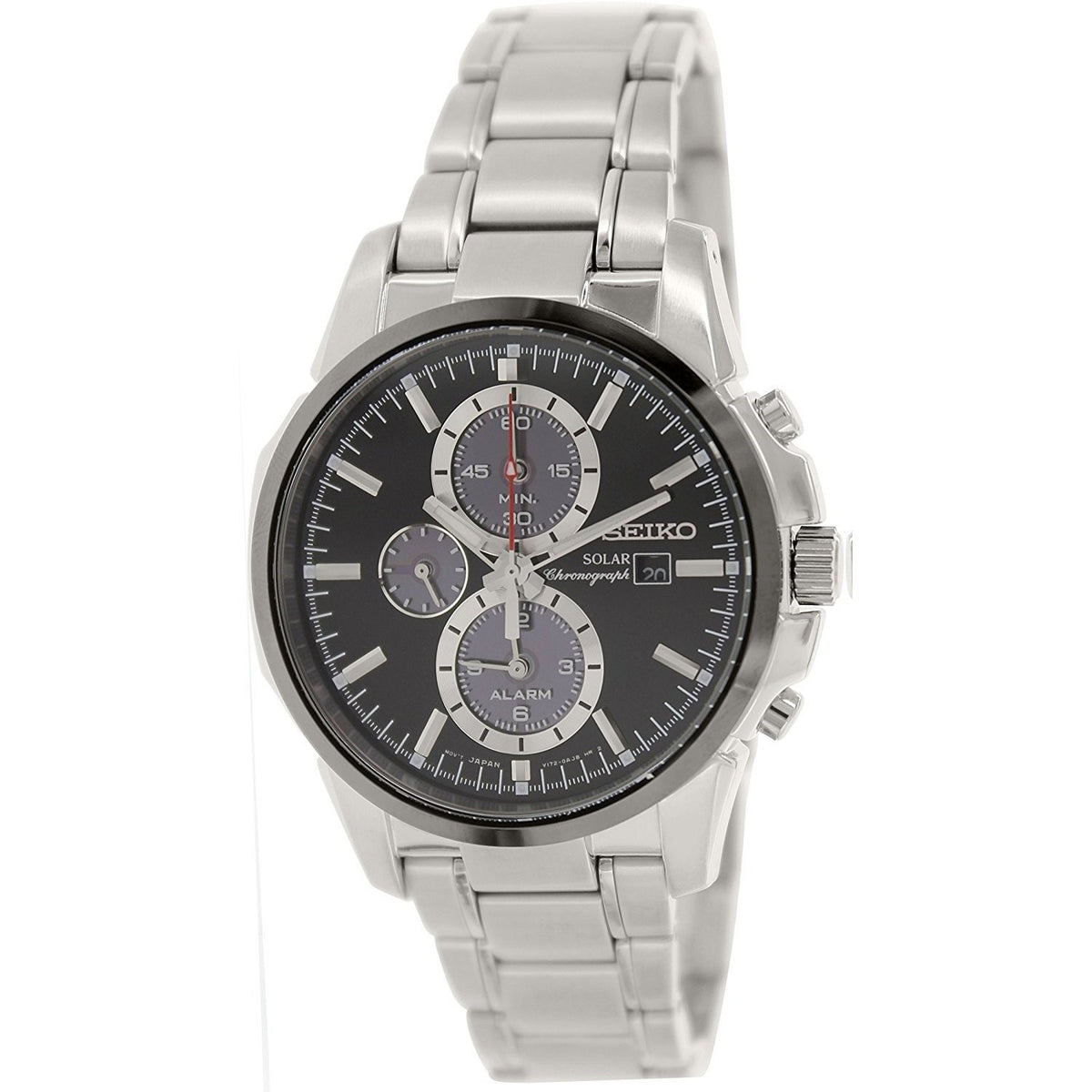 Seiko Men's SSC087 Solar Chronograph Stainless Steel Watch - Bezali