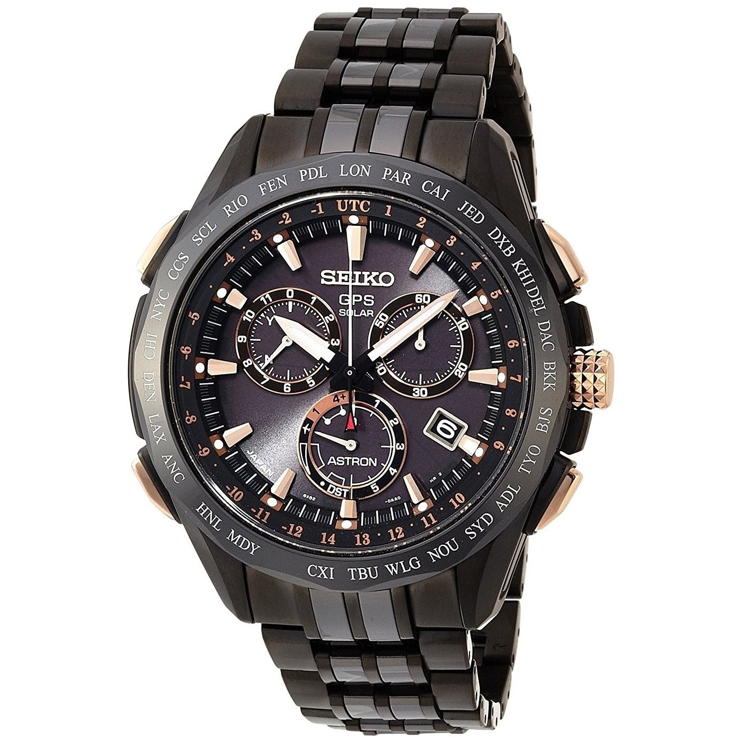 Seiko Men's SSE019 Astron GPS Solar Limited Edition Chronograph World -  Bezali