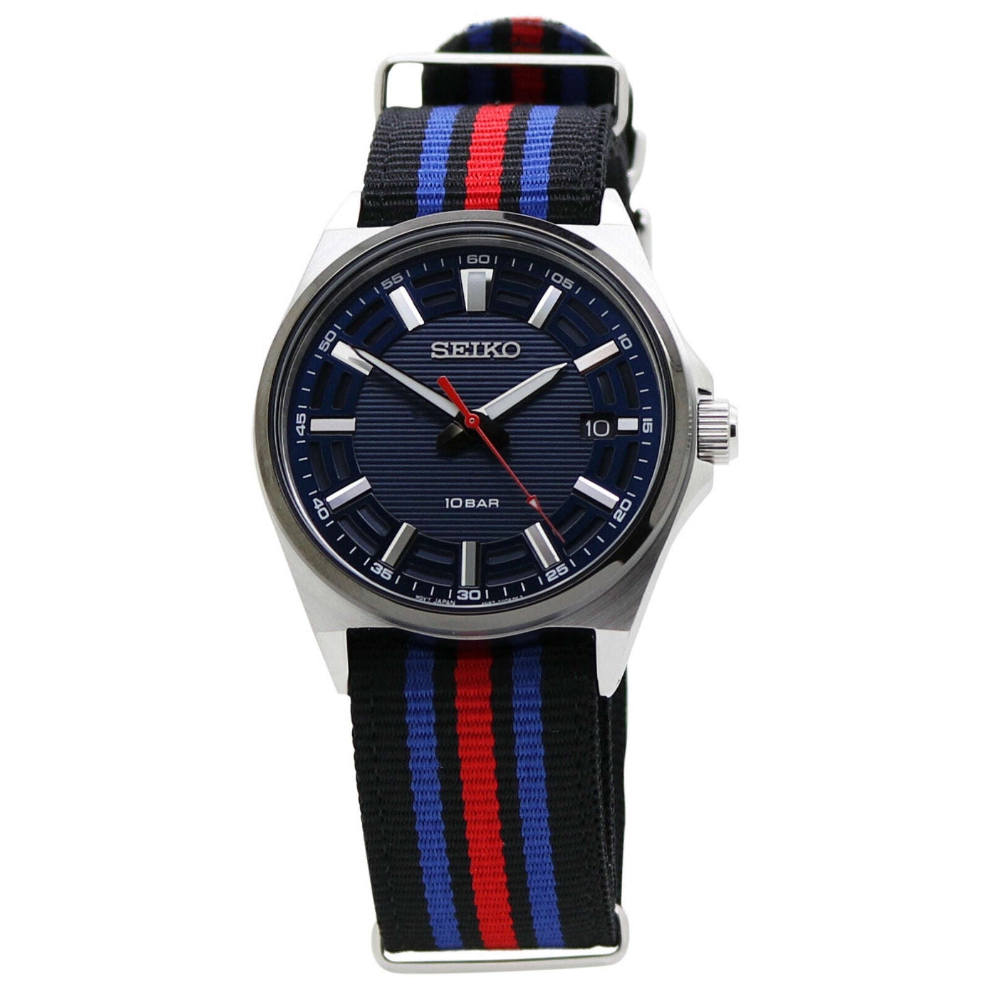 Seiko Men's SUR509 Seiko Quartz Multicolor Nylon Watch - Bezali