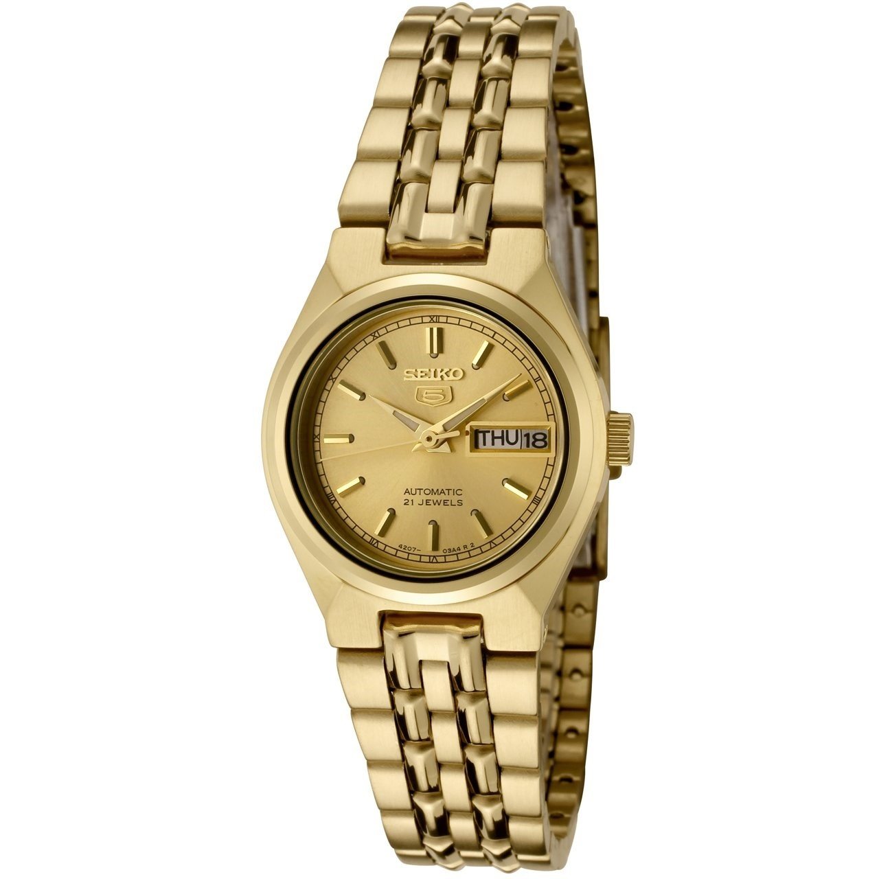 Seiko Women's SYMA04 Seiko 5 Gold-Tone Stainless Steel Watch - Bezali