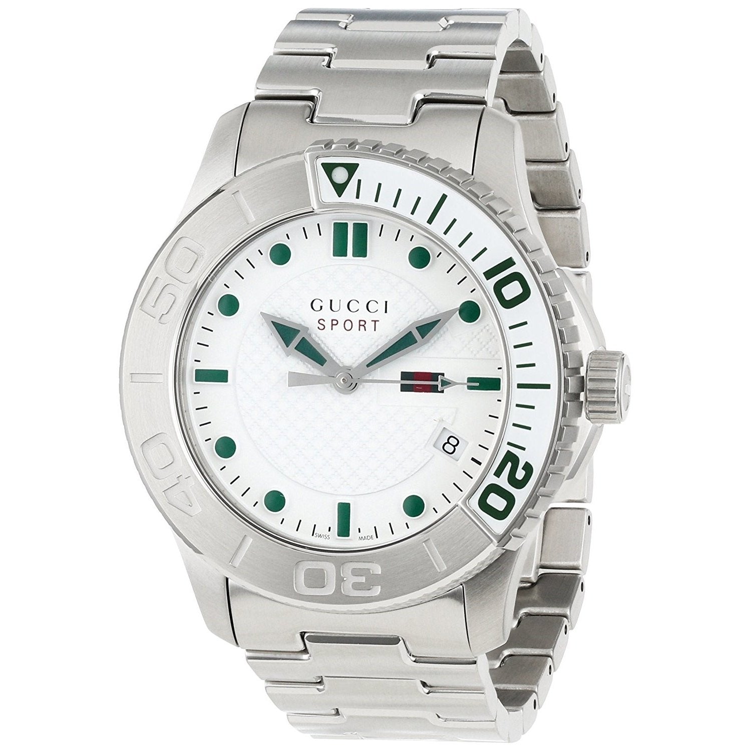 Måltid hun er bjærgning Gucci Men's YA126232 G-Timeless Sport Stainless Steel Watch - Bezali