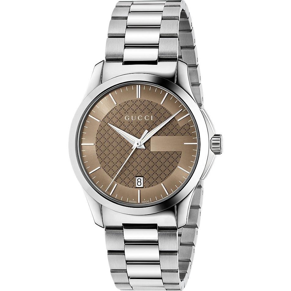 Gucci Men's YA126445 G-Timeless Medium Stainless Steel Watch - Bezali