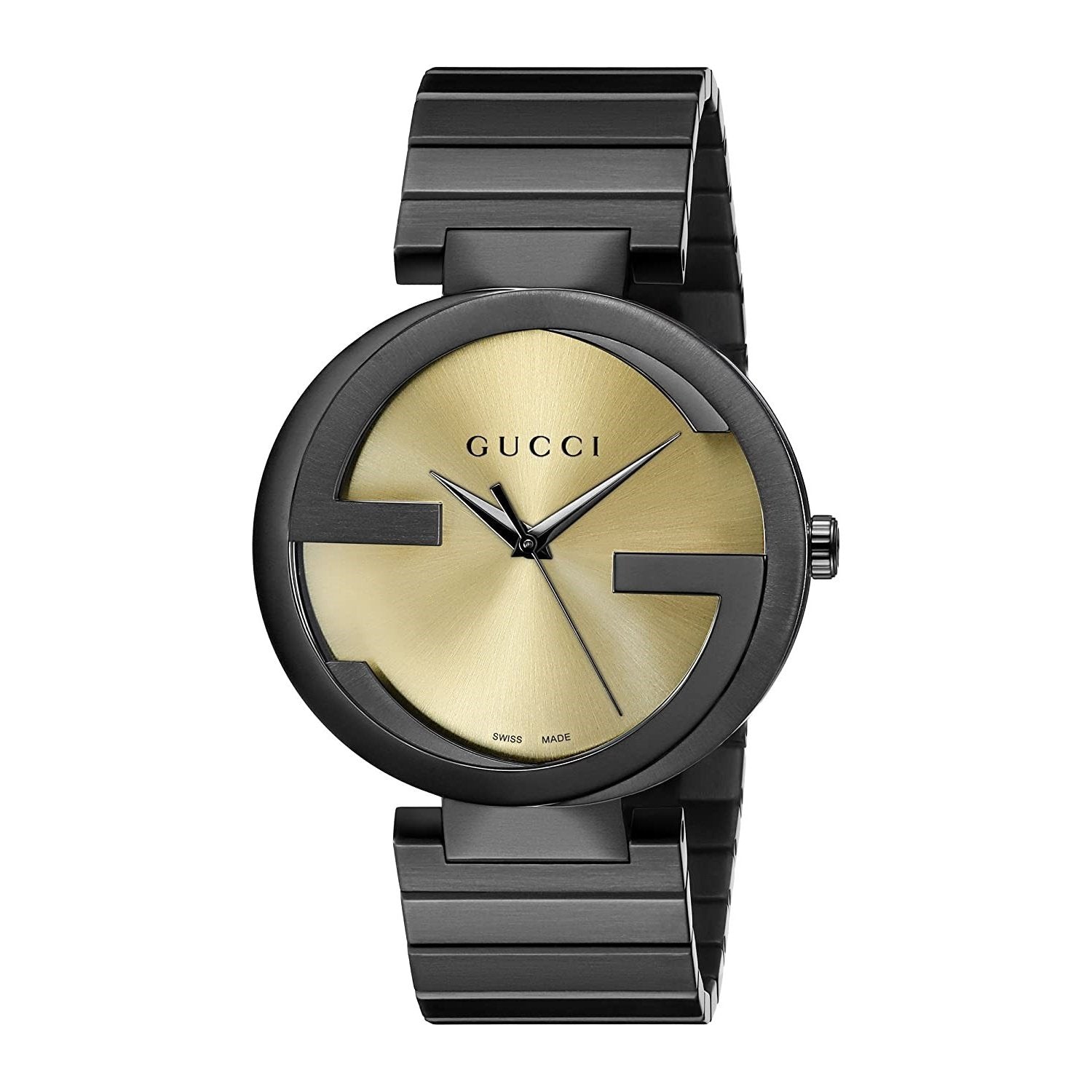 Gucci Men's YA133206 Interlocking-G Black, Green and Red Canvas Watch -  Bezali