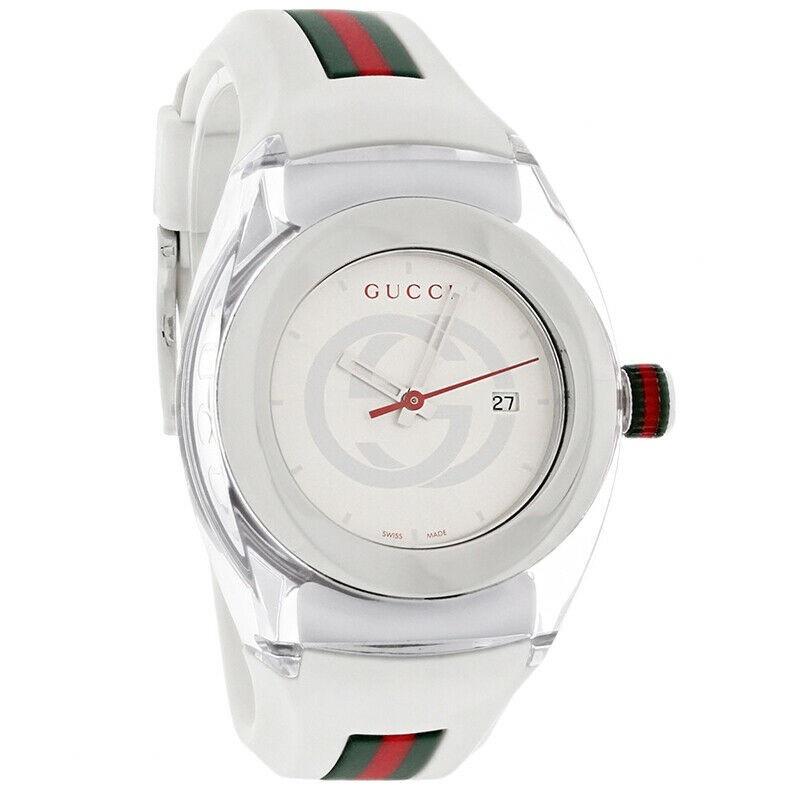 Gucci Men's YA137102 SYNC XXL White Stainless Steel Watch - Bezali