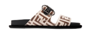 FENDI Logo-print leather and rubber 
