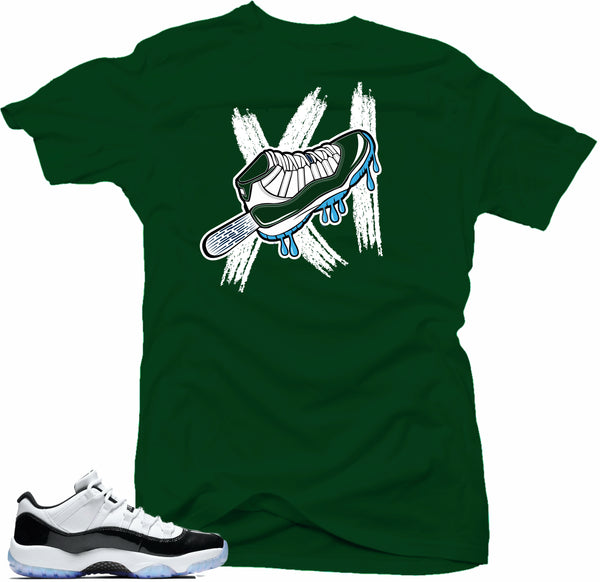 Jordan 11 low Emerald Shirt- ICE Green 