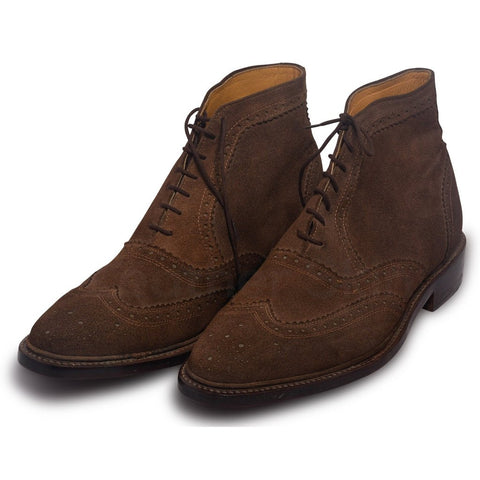 Mens Brown Ankle Lace Boots